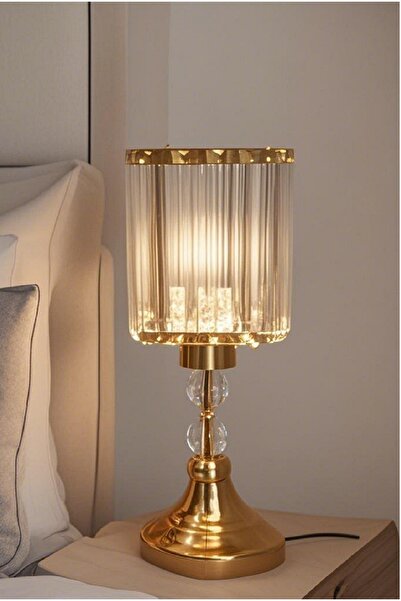 571 Store T Series Table Lampshade Metal and Glass Body Fabric Headboard