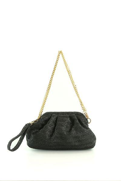 byFOX Fashion Geantă de umăr cu împletitură de paie Scholarship Black Cross Latime: 30 cm Lungime: 18 cm Latime: 7 cm