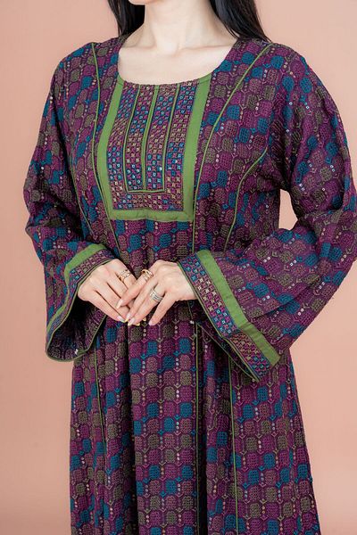 IKKXA Modern Embroidered Jalabiya