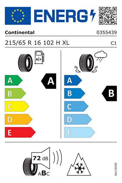 Continental 215/65 R16 102H XL AllSeasonContact Oto 4 Mevsim Lastiği (2025 Üretim)