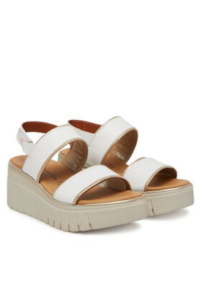 Tamaris Women's Sandals white TAMARIS-1-28711-44 132 WHITE/LT.GOLD