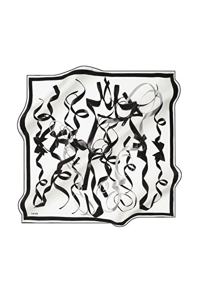 Aker 90X90 İpek Krep Saten Eşarp