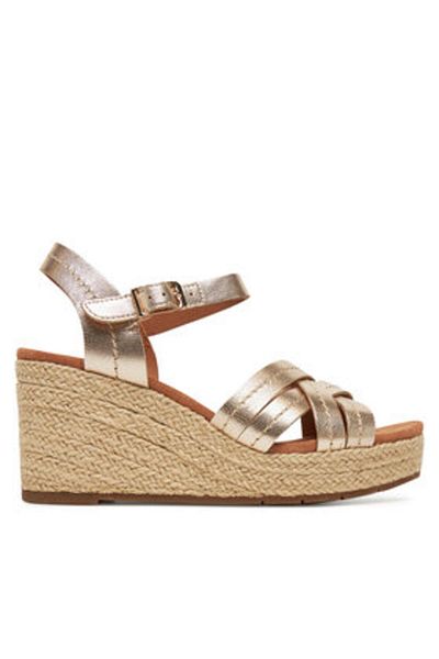 CLARKS Espadrile aurii pentru femei CLARKS-26181463 CHAMPAGNE