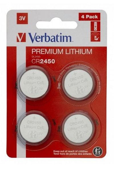 Verbatim Baterii Verbatim 49535, Lithium, CR2450, 3V, 4 buc