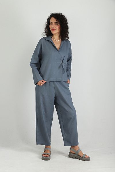Dedoçe Casual Summer Sports Suit with Shirt Collar and Tie