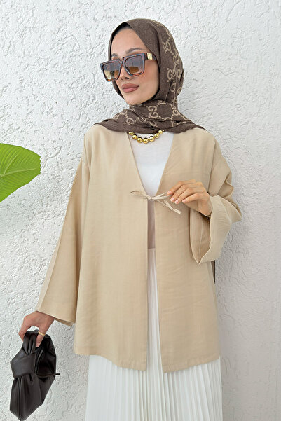 Salih Çelebi Rope Laced Kimono 2297 - Beige