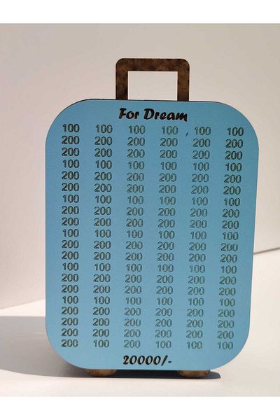 HARPİES Target Piggy Bank (20,000 Tl) |   Wooden Money Saving Target Box |   Ku9007 ​​