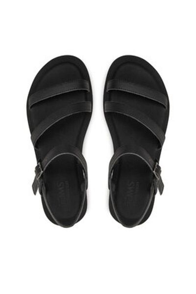 Toms Sandale damă negre TOMS-10020802 001 BLK LTHR WM KIRA SAND BLACK