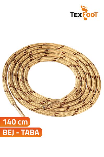 TexFoot Round Polyester Striped Sports Shoe and Boot Laces 140cm