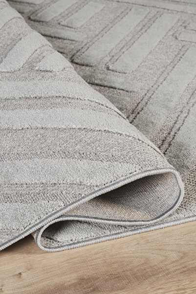 Kaşmir Halı Kaşmir Halı İskandinav Frida Grey Salon Mutfak Halısı Yolluk