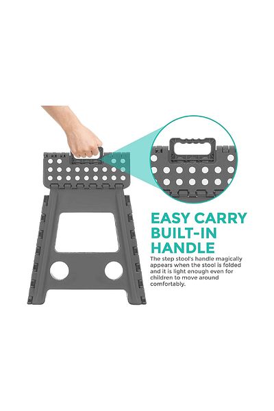 rexa 15 Inch, Plastic Foldable Stool, Non-Slip Stepping Stool