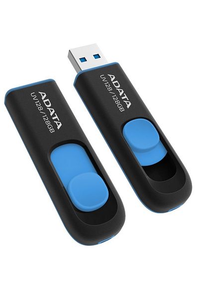 Adata Stick USB A-DATA UV128, 128GB, USB 3.0 (Negru/Albastru)