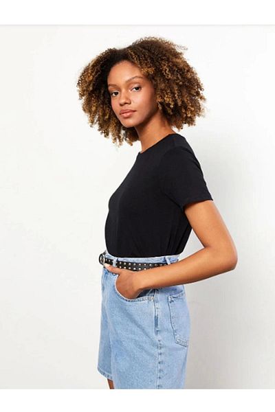 LC Waikiki Lc Waiki Casual Crew Neck Plain Short Sleeve Women's T-Shirt