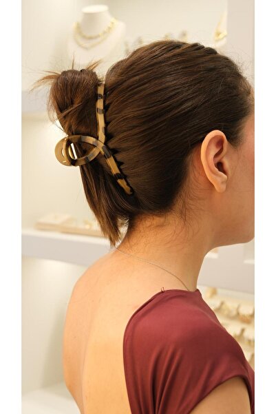Jerie Leopard Pattern Knot Model Large Latch Buckle