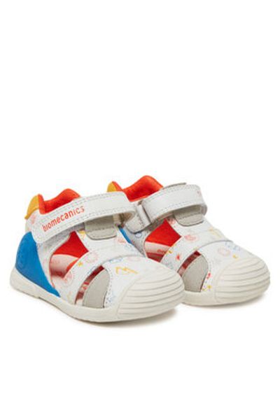 BIOMECANICS Boy Sandals white BIOMECANICS-252116 C835 BLANCO Y YEMA (NAPA)