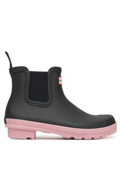 Hunter Ghete Wellington pentru femei negre HUNTER-WFS2078RMA NEGRU/ROZ NECTAR