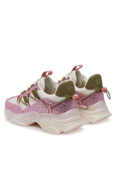 Steve Madden Women's Sneakers pink STEVE MADDEN-SM19000109 GFP GREEN FOREST / PINK