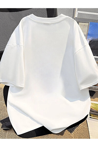 donamod Blue Monster Printed Oversize T-Shirt