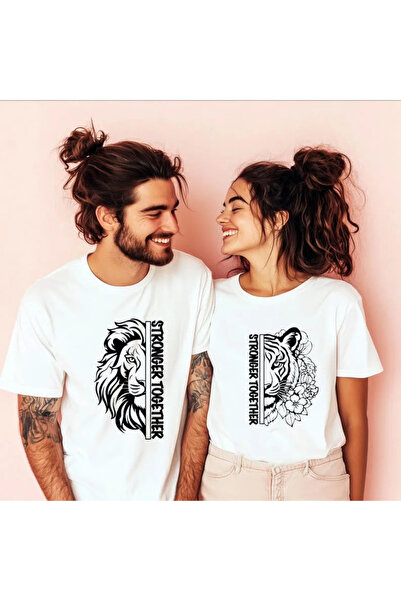 donamod Στάμπα μπλουζάκια με στάμπα Stronger Together 2 τεμαχίων