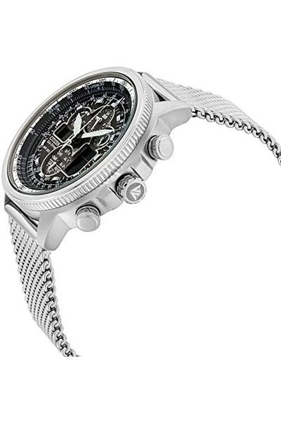 Citizen Promaster Navihawk A-T Black Dial Stainless Steel Men's Watch JY8030-83E