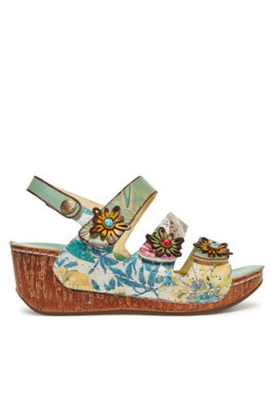 LAURA VITA Sandale damă multicolore LAURA VITA-DINO 32 VERT
