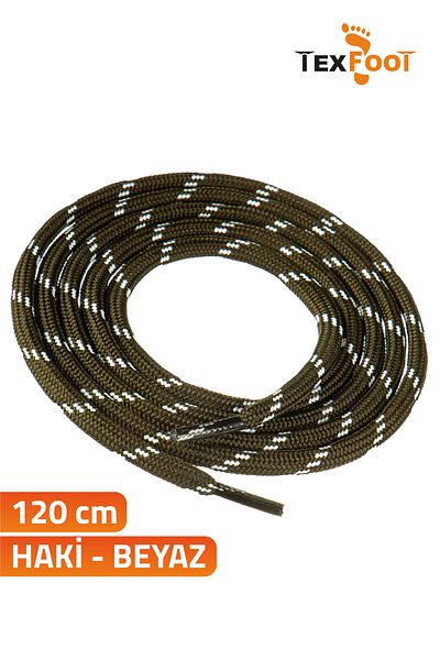 TexFoot Round Polyester Striped Sports Shoe and Boot Laces 120cm