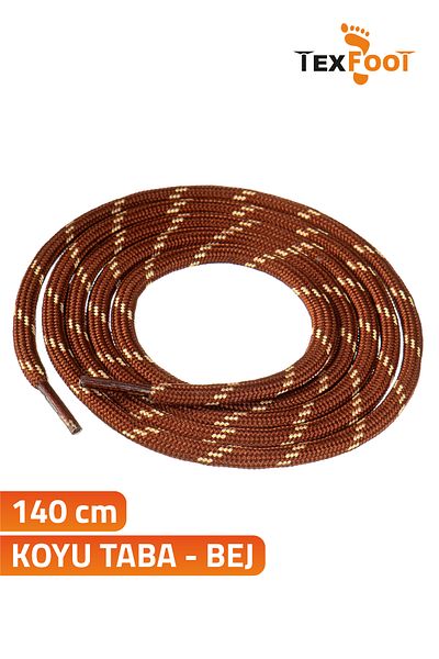 TexFoot Round Polyester Striped Sports Shoe and Boot Laces 140cm