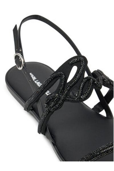 Karl Lagerfeld Sandale damă negre KARL LAGERFELD-KL87425 G0X BLACK GLITTER MONO