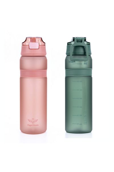 Fagel Fenix Prasinous Matta 850 ml & Balas Ruby Matte 850 ml 2in1 Tritan Flask Set