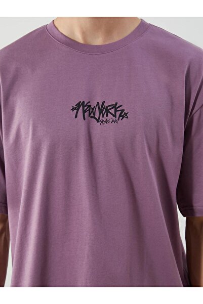 LC Waikiki Ανδρικό μπλουζάκι XSIDE Crew Neck με στάμπα χτενισμένο βαμβακερό (S5)