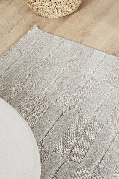 Kaşmir Halı Kaşmir Halı İskandinav Otto Grey Salon Mutfak Halısı Yolluk