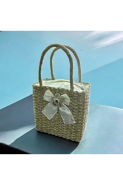 SepetçiBaba Straw Handle Bag Medium - Sr5