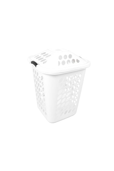 rexa Plastic Laundry Basket with Lid – Ideal for Storing Dirty or Clean Clothes