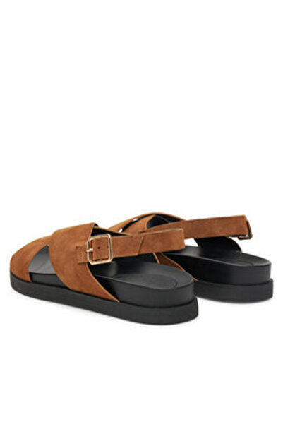 ONLY Shoes Sandale damă maro ONLY-15253212 COGNAC NUBUCK LOOK