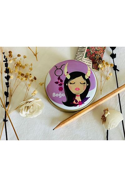 J&M jaco&Me Taurus 5 #   Patterned Metal Box # Soap Box # Keychain Box # Candle Box # Small Jewelry Box