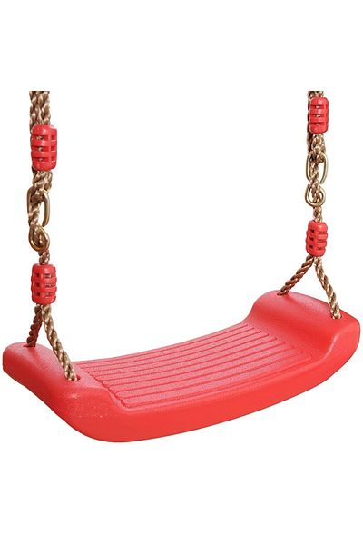 OEM Plastic Children's Swing without Backrest, Ropes Included, Red Color