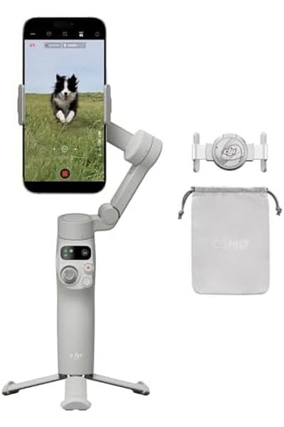 DJI Osmo Mobile 7 Gimbal Stabilizer for iPhone, Android, Built-in Tripod, Comfortable Grip, 3-Axis P