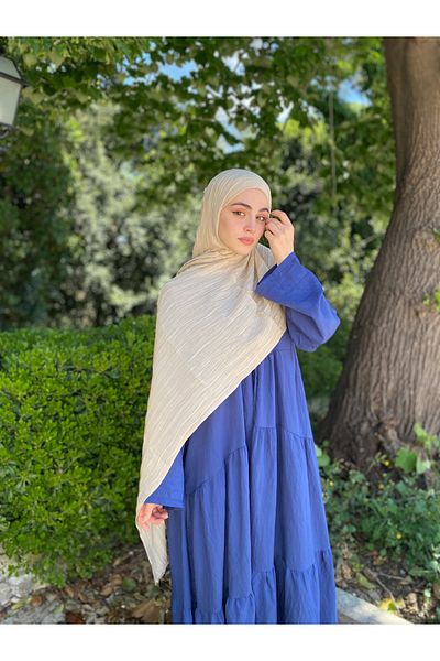 MENESSA Pleated Bamboo Shawl Stone