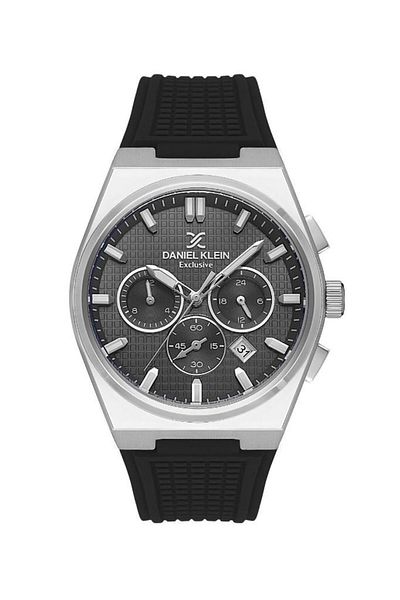 Daniel Klein Dke.1.10676-1 All Functions Active Silicone Cord Metal Case 3 Atm Water Resistant Black