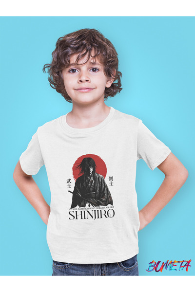 Bumeta تي شيرت ساموراي شينجيرو ساموراي للأطفال الحقيقي