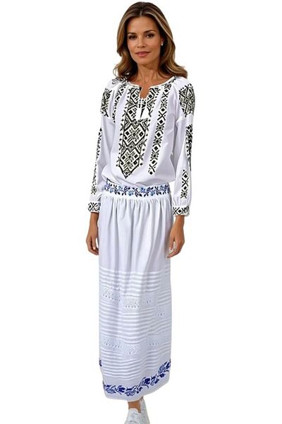 rody's forever Fusta dama R24F, alb/albastru , marime XL
