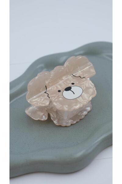 Jerie Acrylic Bone Peg Buckle with Teddy Bear Figure