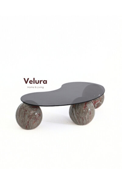 Velura Home & Living Modern Orta Sehpa & Küre Sehpa & Top Sehpa & Füme Fasuly...