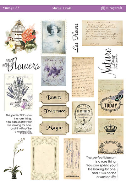 MirayDesign قطعة واحدة من الملصقات ذات الطابع العتيق (12 × 17 سم) لمجلة Bulle...