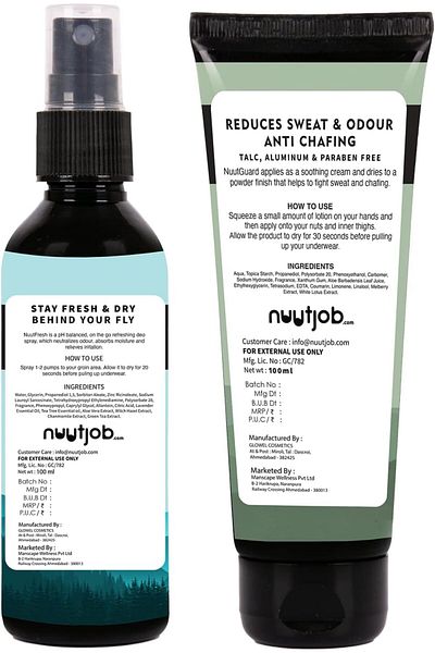 NUUT Nuutjob Men Intimate Grooming & Hygiene 300ml Combo pack