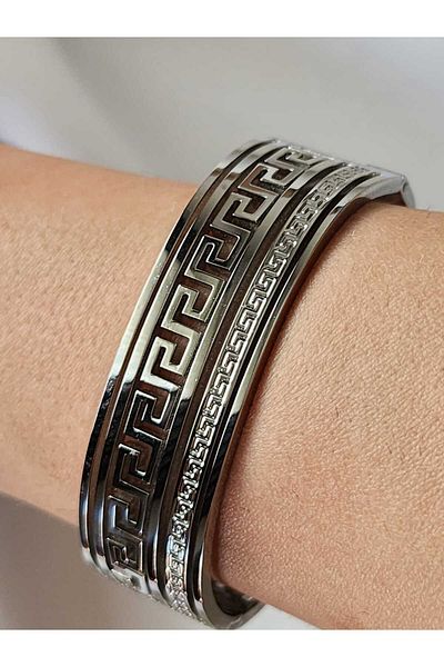 ZÜLİSCH Thick Clamp Steel Silver Color Stainless Water Resistant