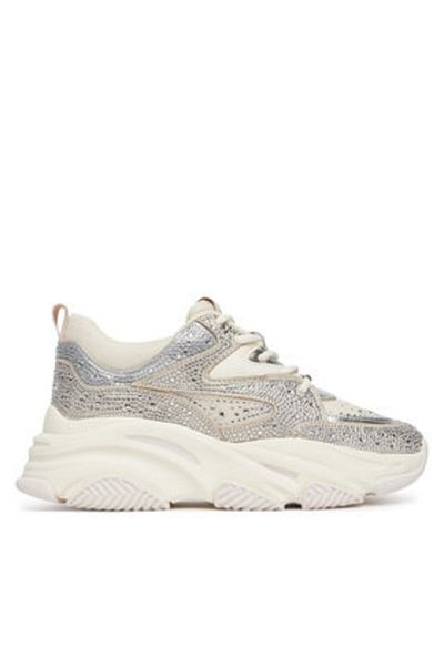Steve Madden Teniși argintii pentru femei STEVE MADDEN-SM19000082 SVC SILVER COIN