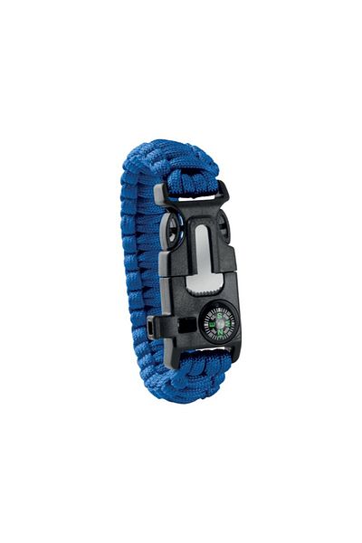dalimag Bratara de supravietuire in aer liber, tip army, 5 in 1, paracord, busola , fluier, cutit, cremene,