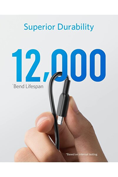 Anker PowerLine II Lightning Cable 1.8m Black (MFi Certified) for iPhone & iPad