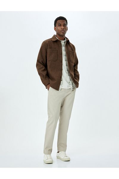 Koton Cotton Gabardine Pocket Detailed Chino Trousers